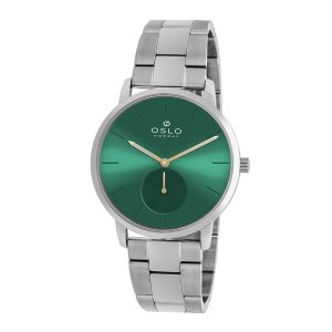 Relógio Oslo Feminino Slim Verde em Aço